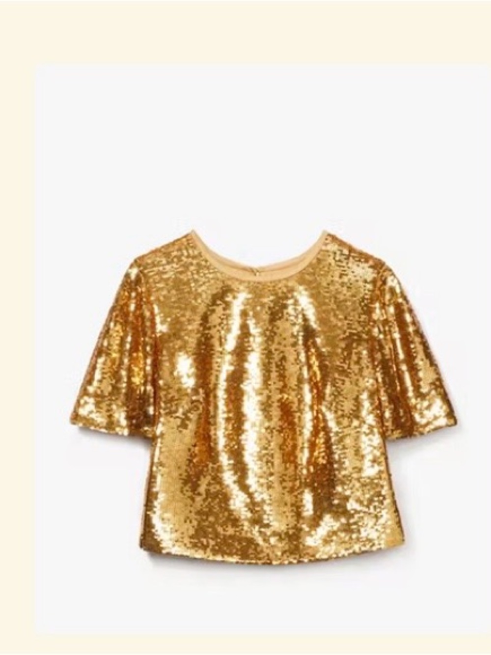 kate spade Gold Sequin Short Sleeve Tee